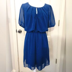 Blue Polka Dot Dress Size 10